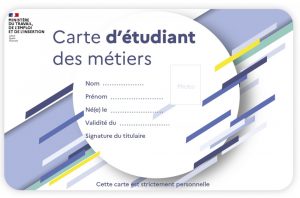 carte étudiant des métiers