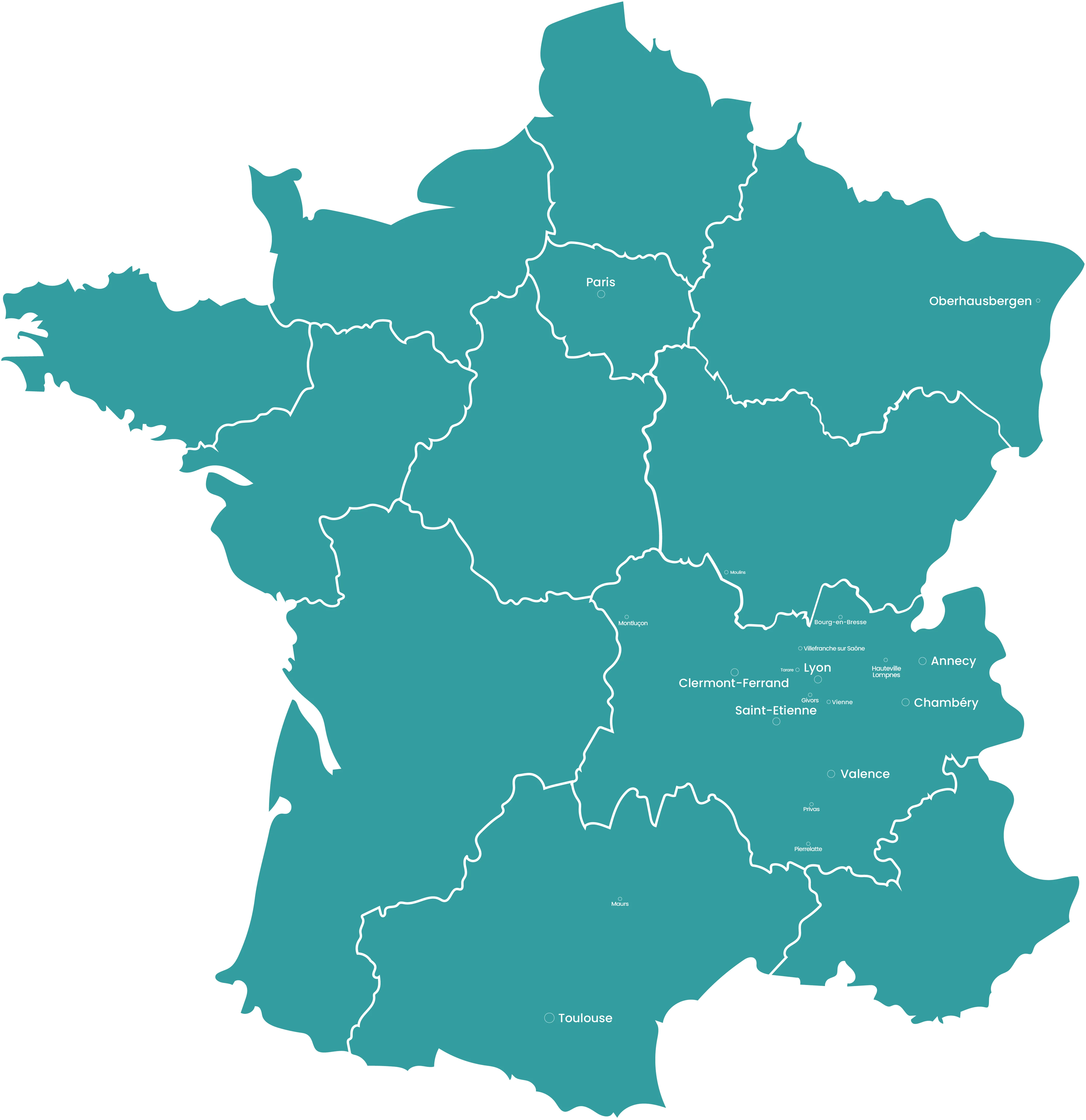 Carte de France par région Iifr