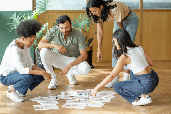 assitante sociale pendant un séance